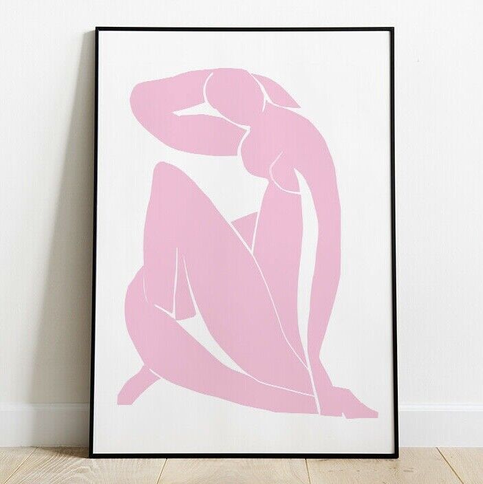 Pink Matisse Inspired Art Print, Home Decor, Wall Art, Matisse Print