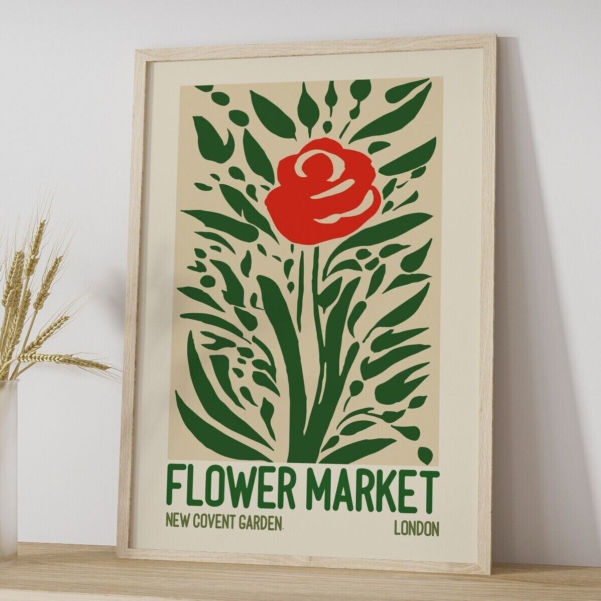 Flower Market Art Print, Covent Garden Art Print, London Flower Print