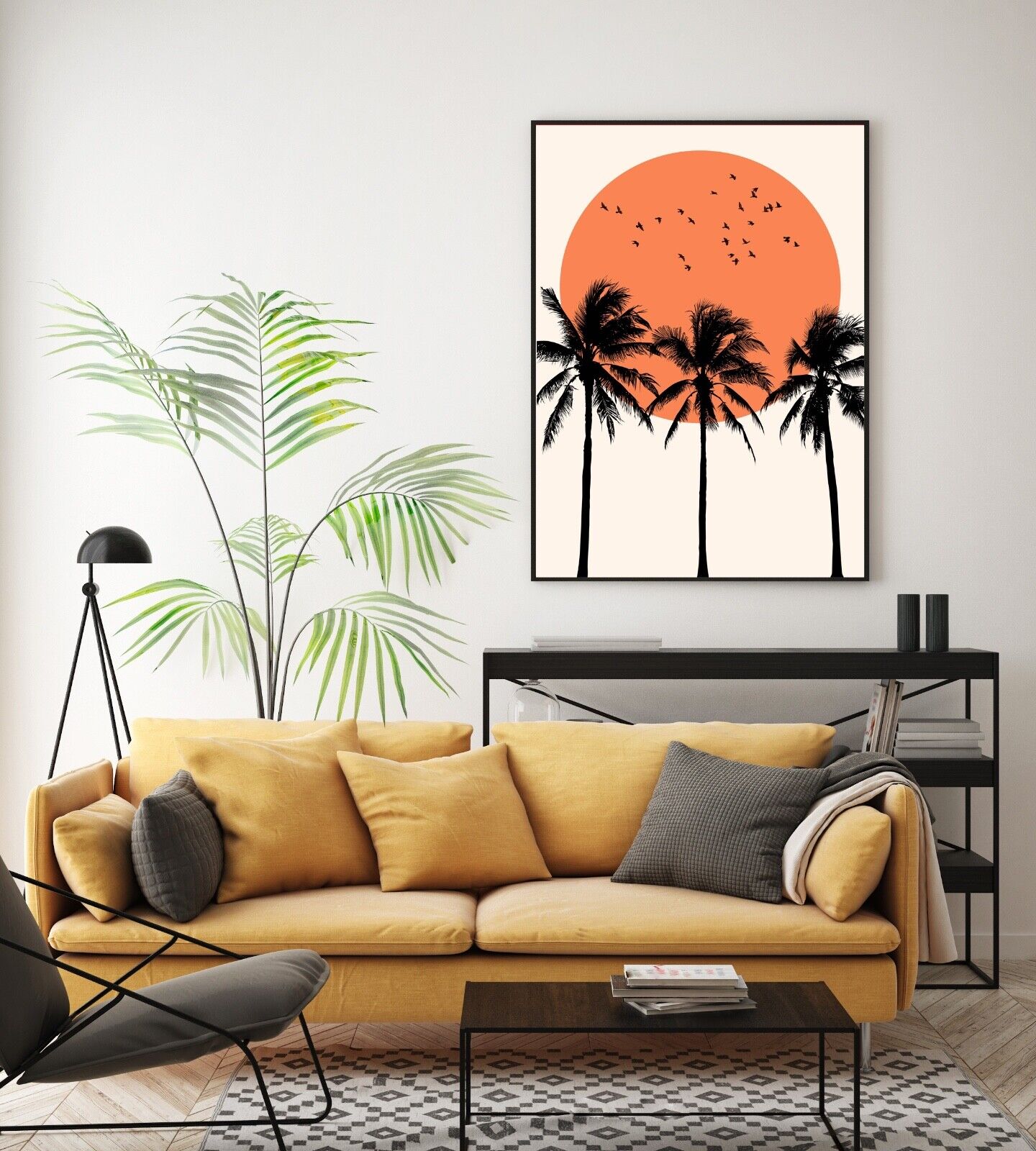 Minimal Palm Tree Art Print, Palm Trees Print, Wall Art, Home Decor