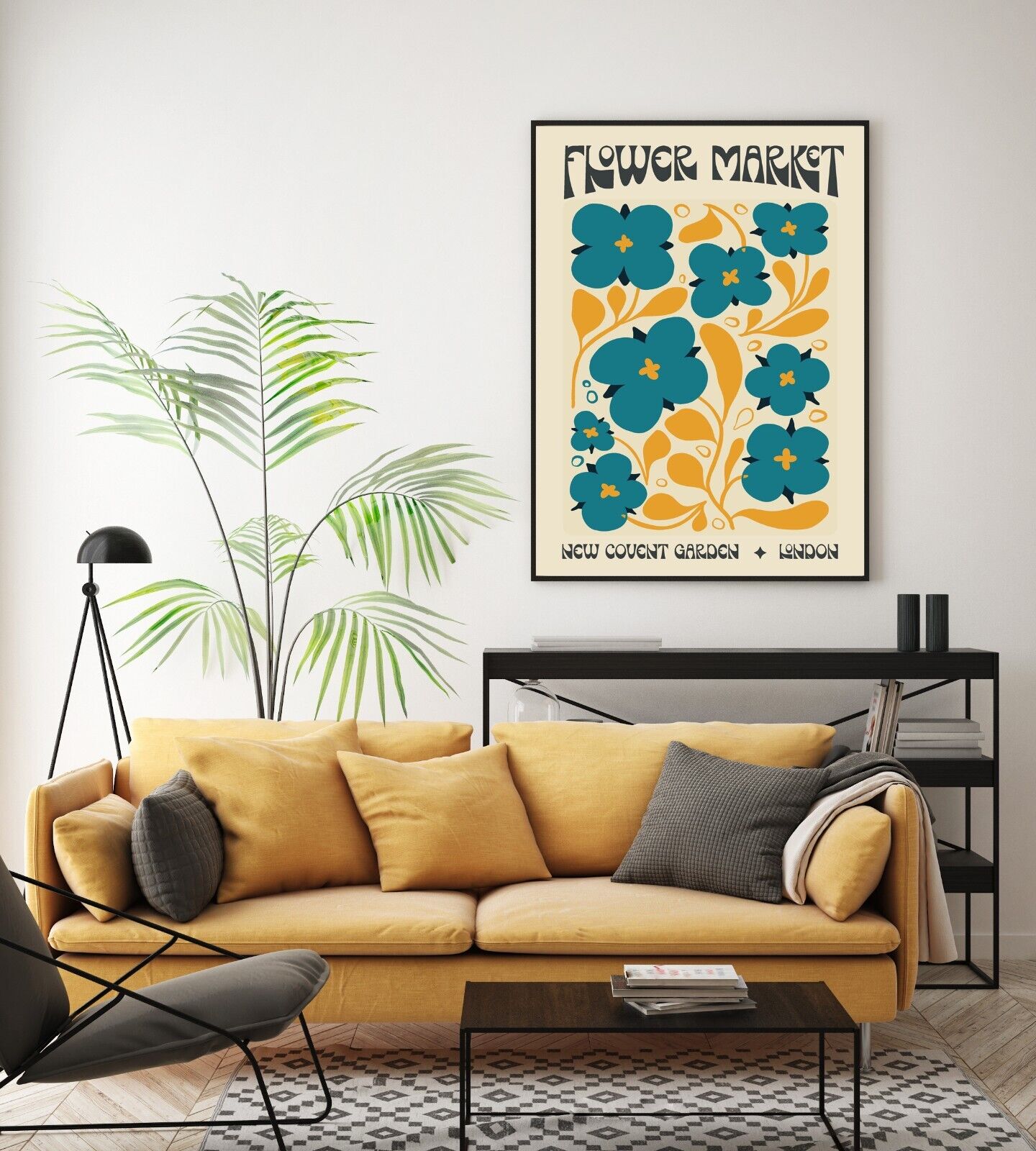 New Covent Garden Flower Market Print, Wall Art Poster, Home Decor