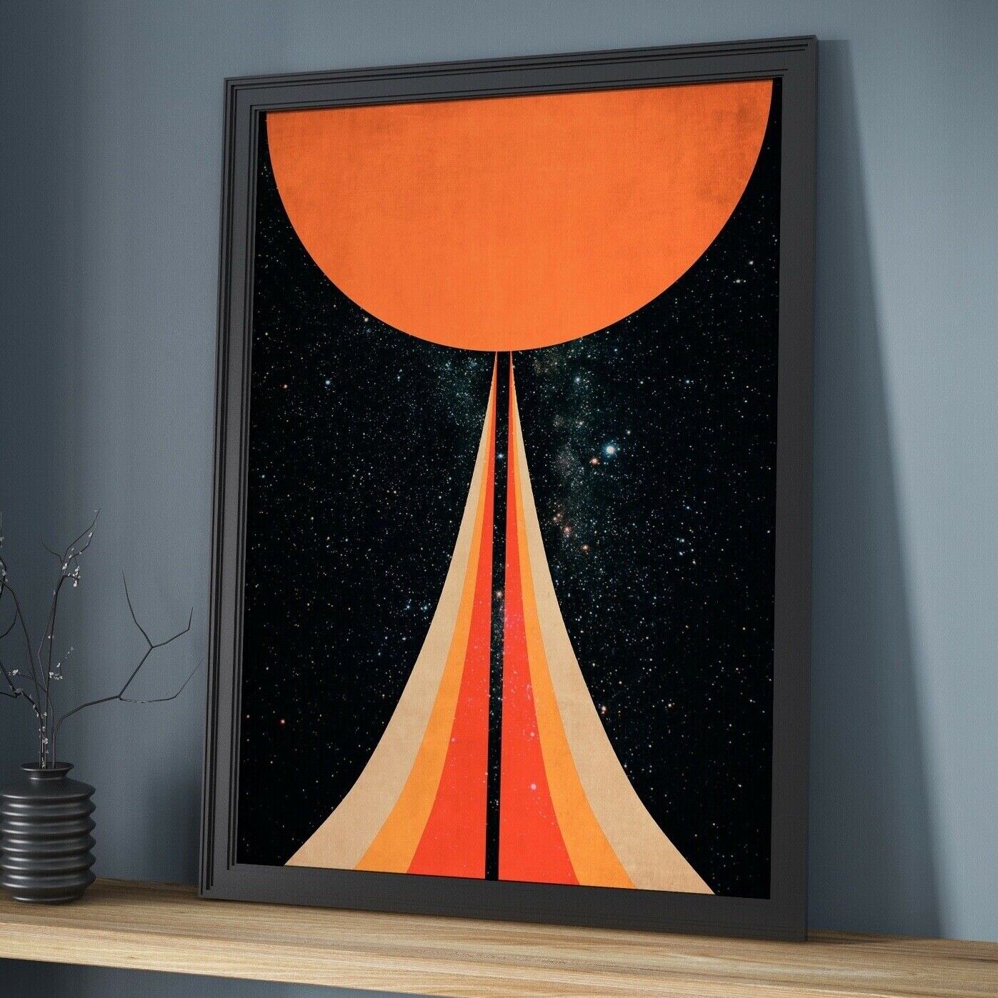 Space Age Art Print, Retro Shapes Print, Sci-Fi Art Print, Outer Space Print