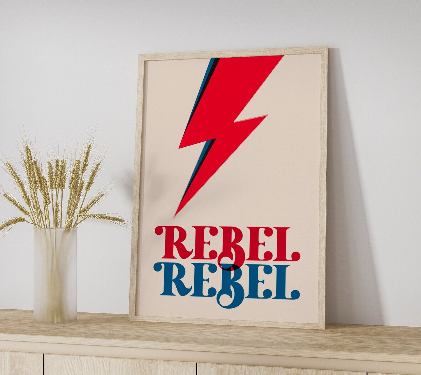 Rebel Rebel Bowie Art Print, David Bowie Lyric Print, Wall Art