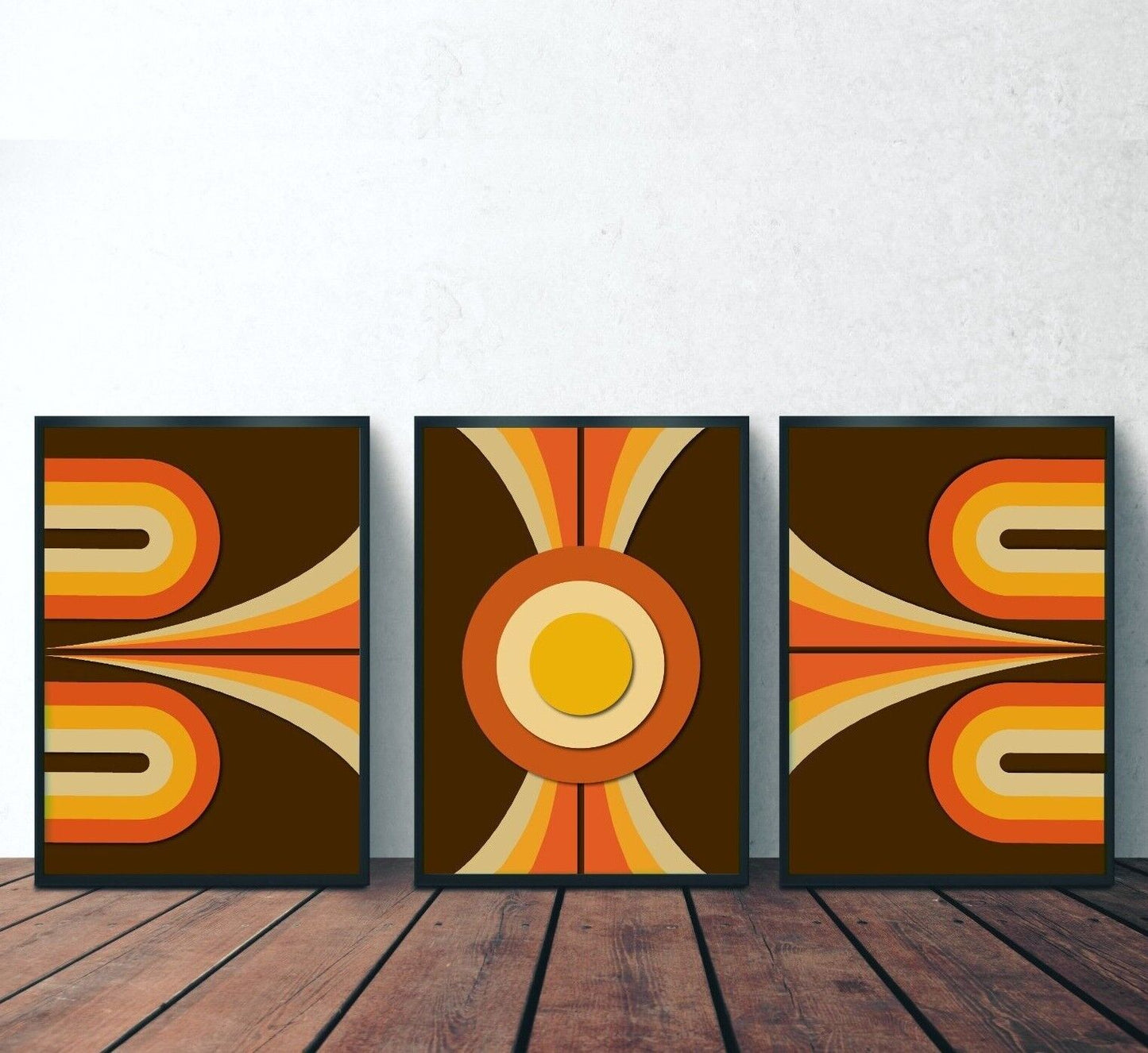 Set of 3 Space Age Sixties/Seventies Inspired Art Prints, Wall Art, Retro Decor