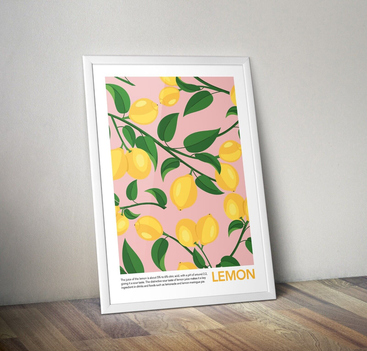 Lemons Print, Fruit Print, Fruit Wall Art, Home Decor, Lemon Fruit Art