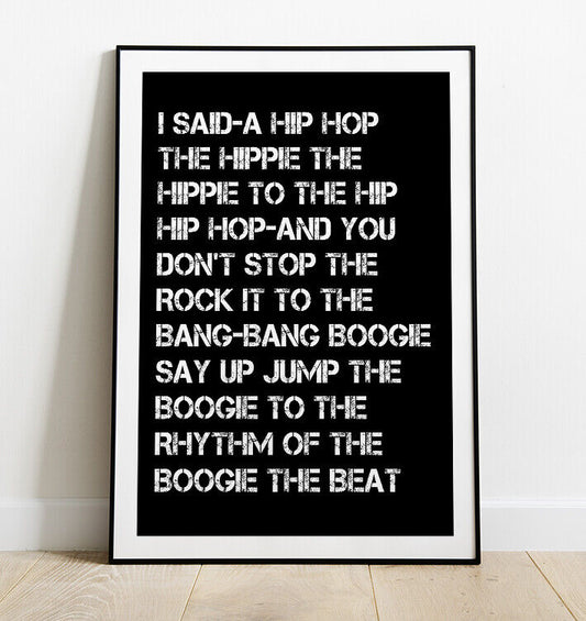 Rapper's Delight Hip to the Hop Art Print, Home Decor, Wall Art