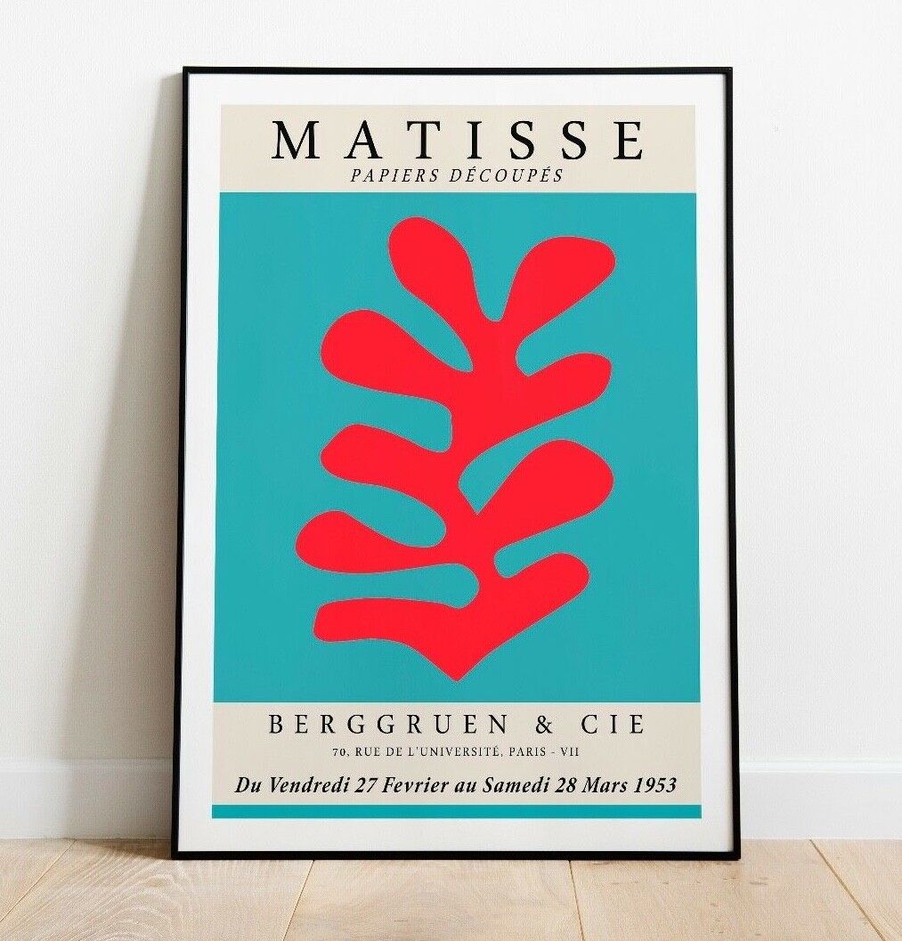 Matisse Art Exhibition Print, Vintage Art Print, Exhibition Poster, Wall Art