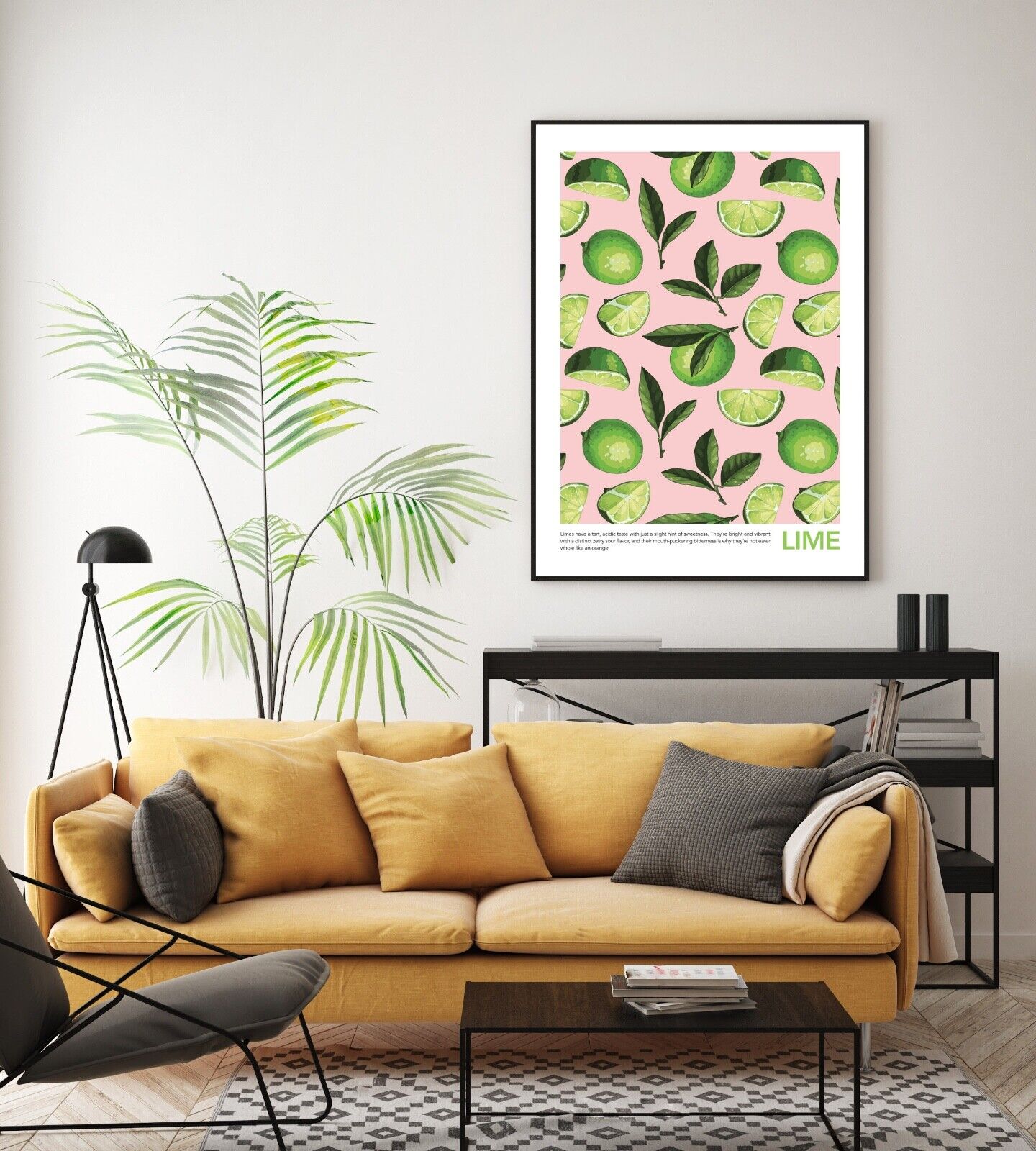 Limes Print, Fruit Print, Fruit Wall Art, Home Decor, Lime Fruit Art