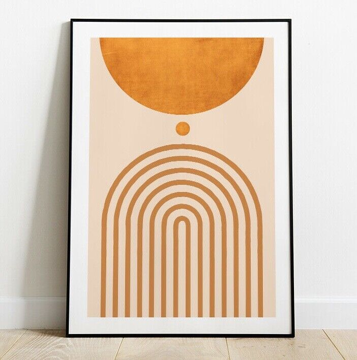 Minimal Shapes Art Print, Bauhaus Inspired Art Poster, Wall Art, Home Decor