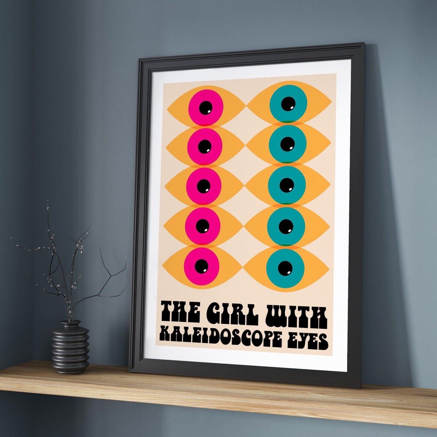 The Girl with Kaleidoscope Eyes Art Print, Wall Art,  Beatles Lyric Print