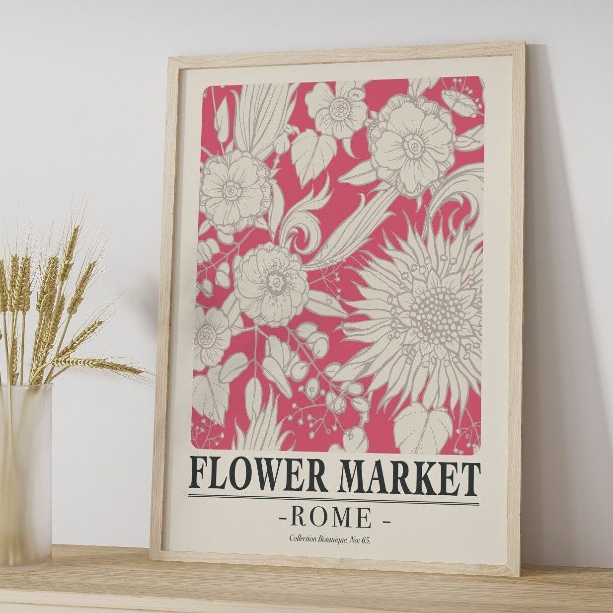 Flower Market Art Print, Rome Flower Market Art Print, Wall Art, Home Decor