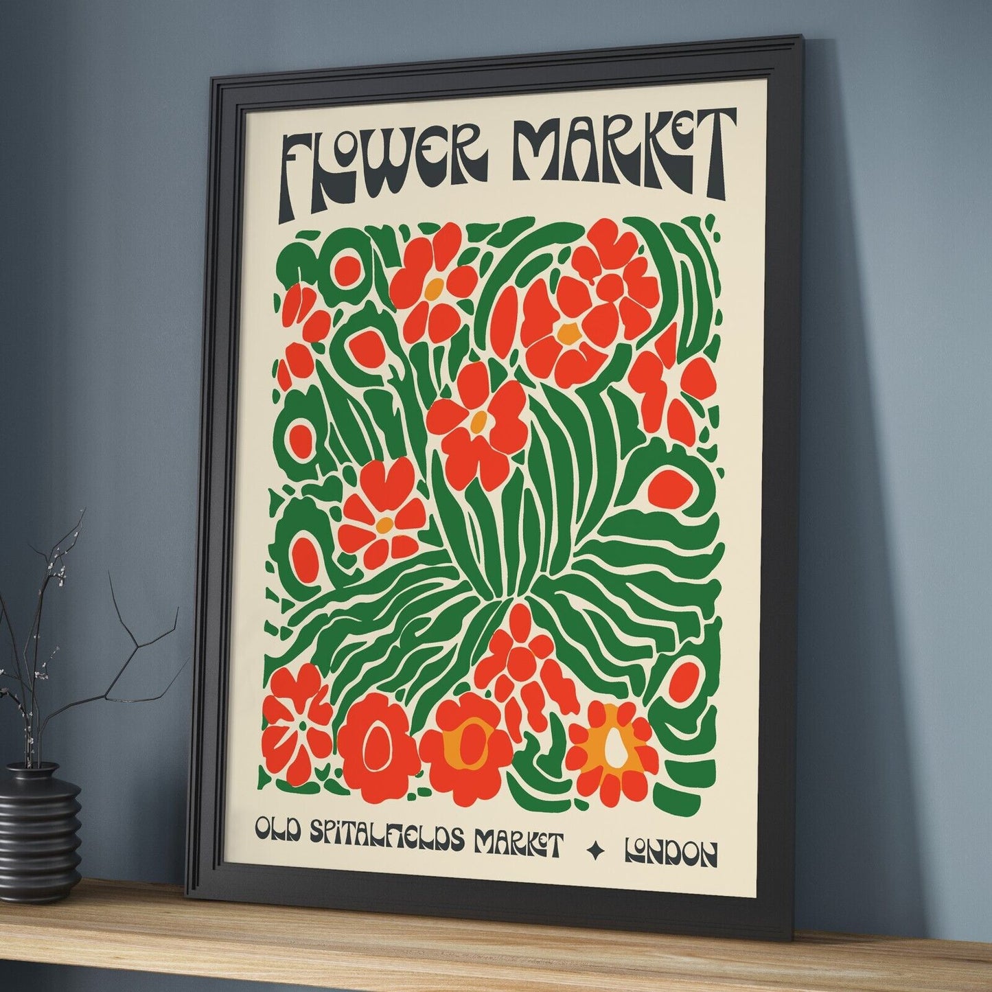 Old Spitalfields Flower Market Art Print, London Floral Print, Home Decor