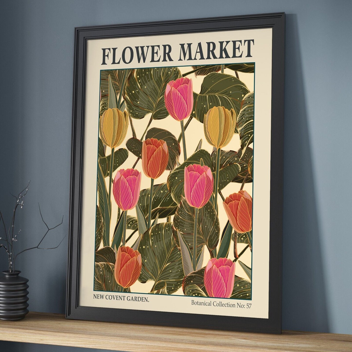 Flower Market Art Print, Covent Garden Flower Market Art Print, London Print