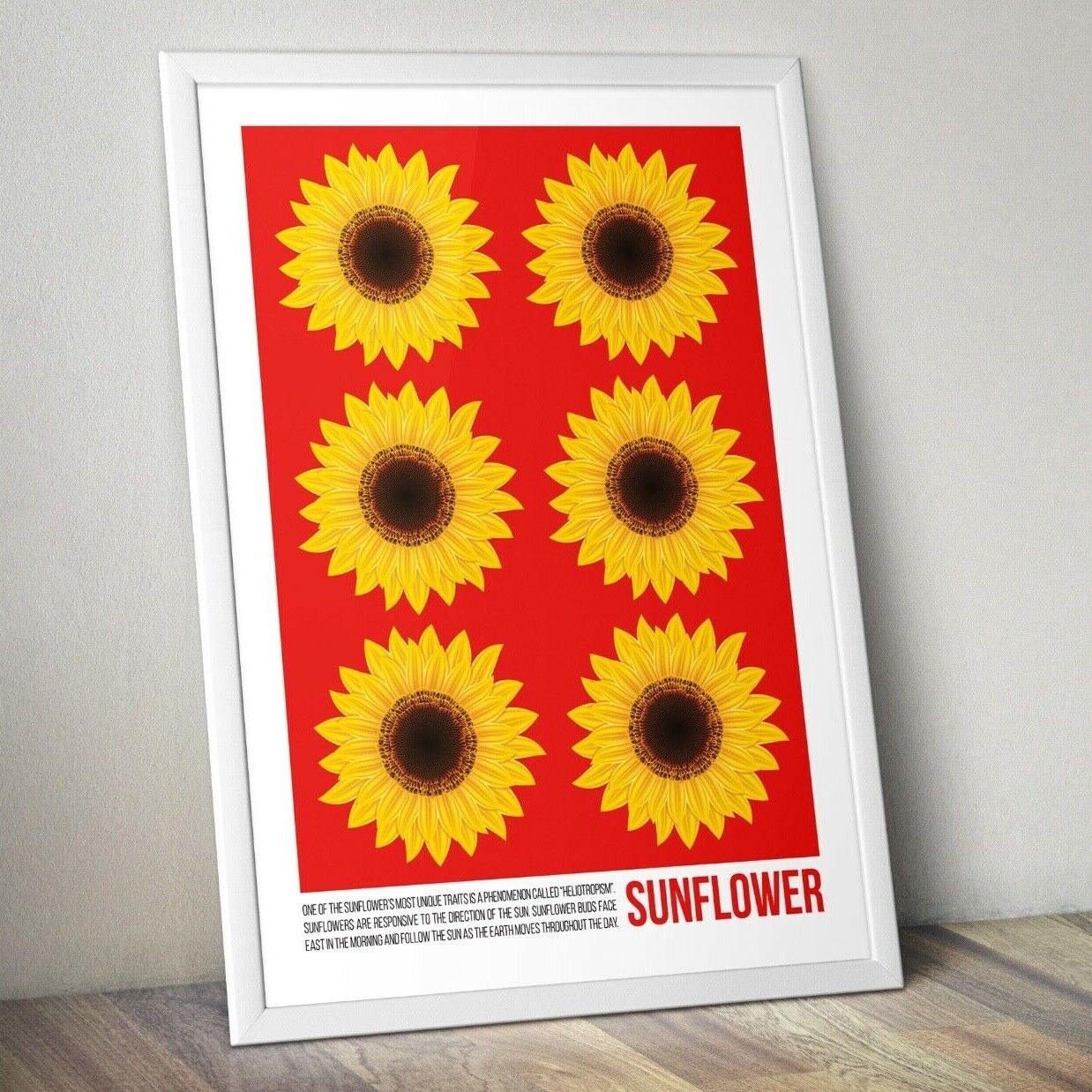 Sunflower Art Print, Pop Art Sunflower Print, Interior Design, Contemporary Art