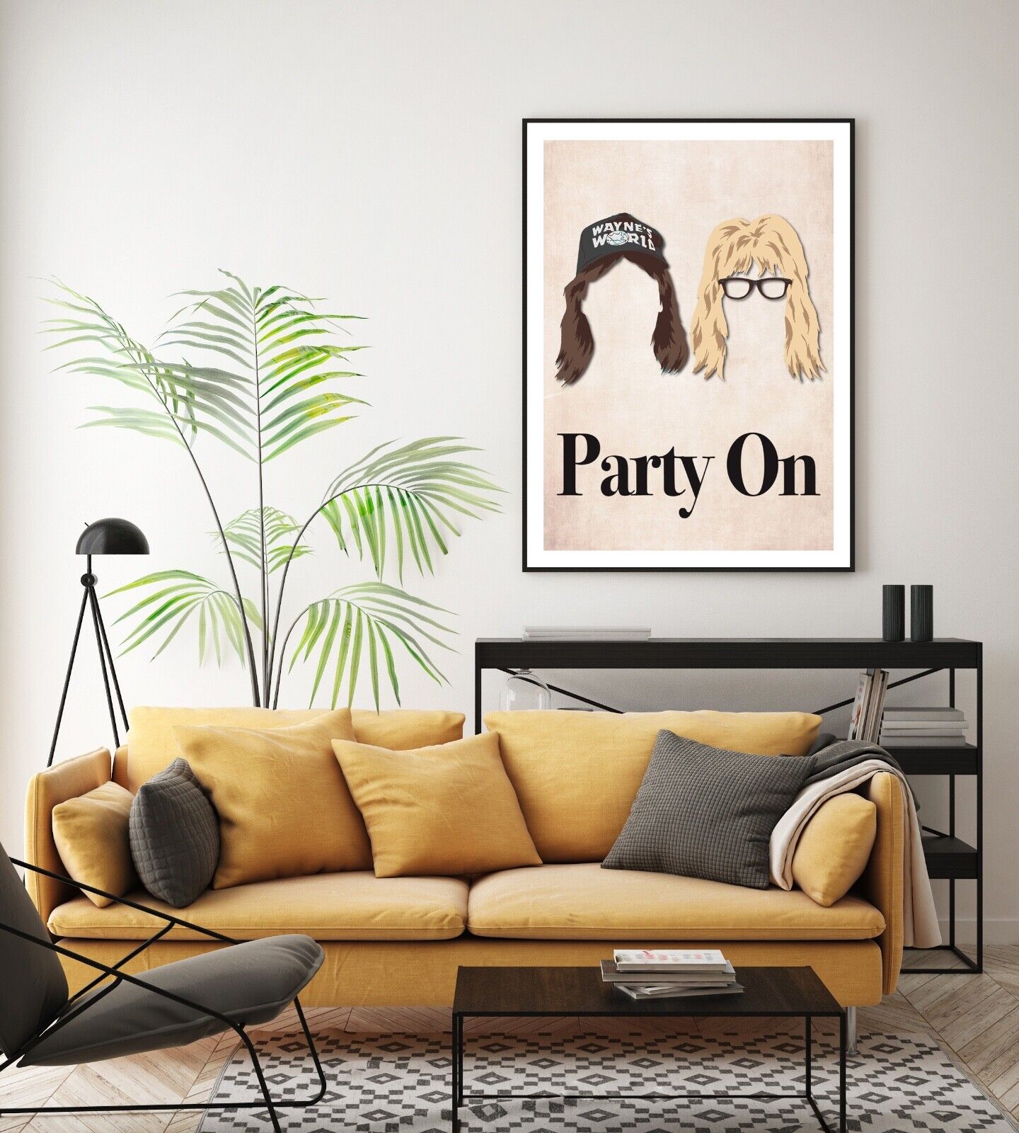 Party On Print, Waynes World Poster, Wall Art, Movie Poster