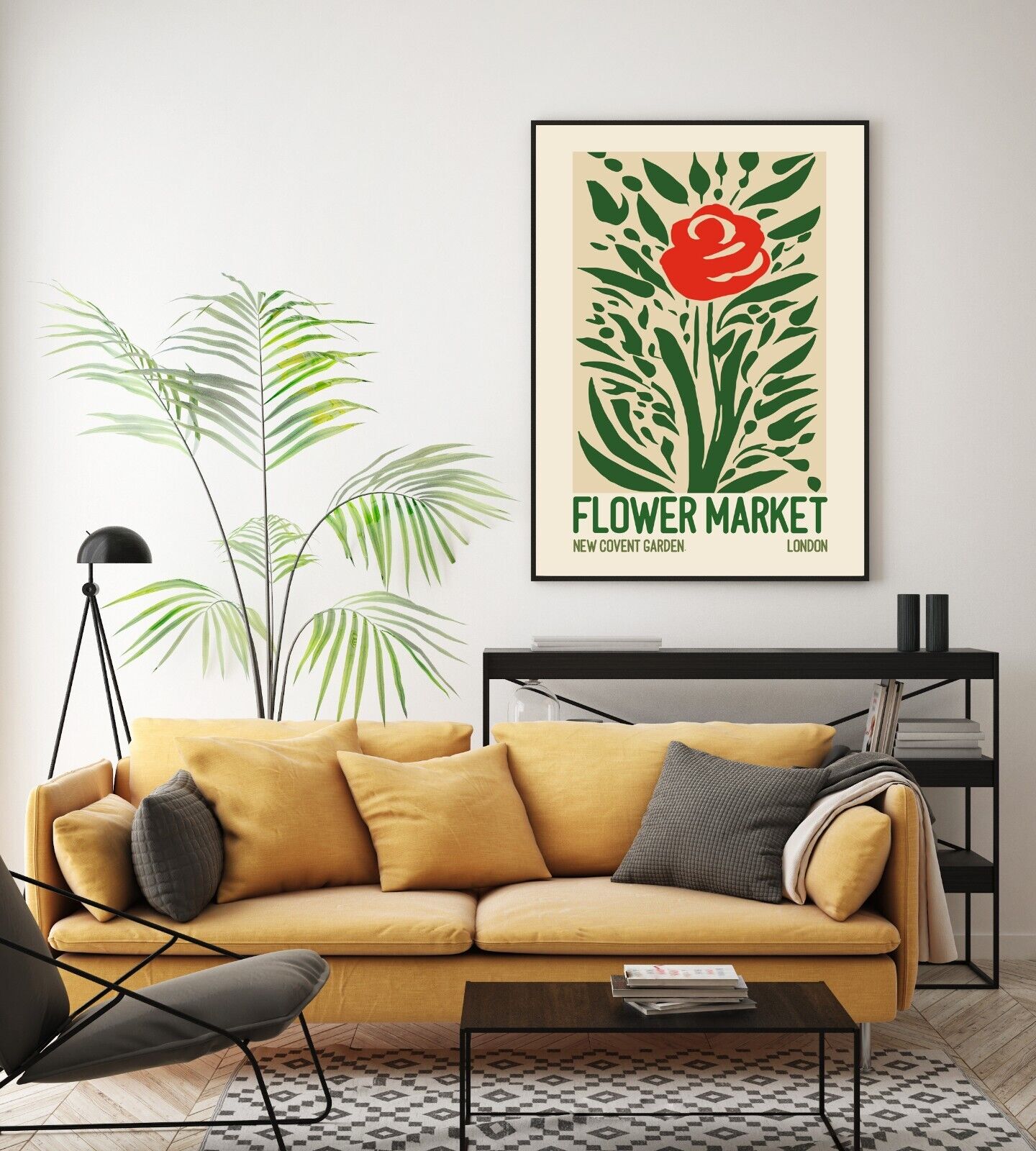 Flower Market Art Print, Covent Garden Art Print, London Flower Print