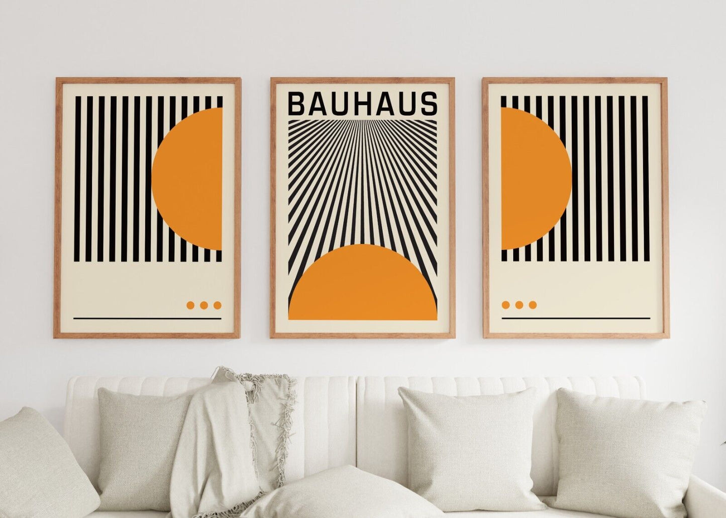 Set of 3 Bauhaus Art Prints, Gallery Wall Prints, Bauhaus Set of 3 Art Posters