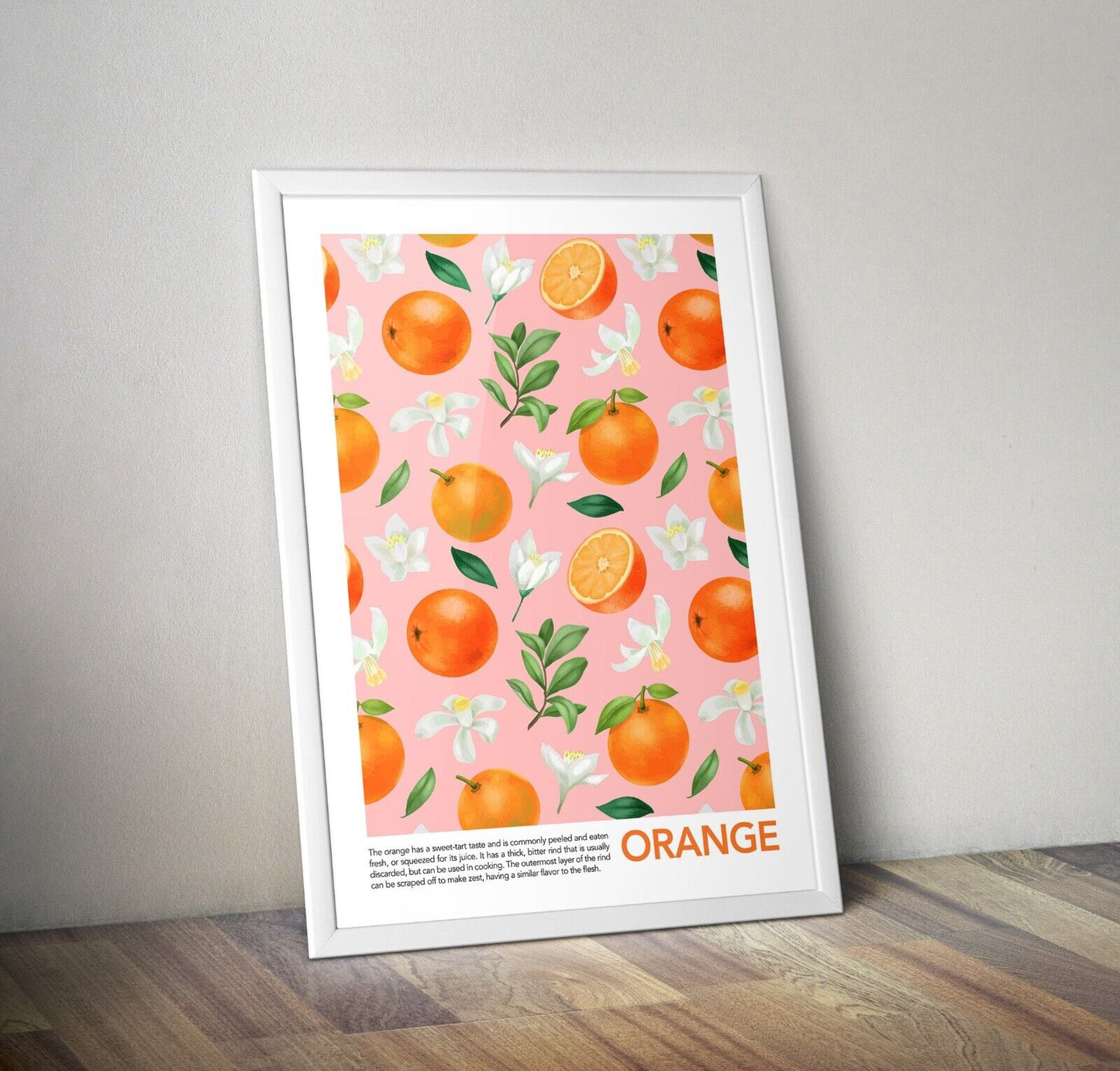 Oranges Print, Fruit Print, Fruit Wall Art, Home Decor, Orange Fruit Art